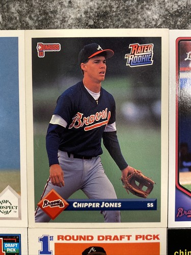 Chipper Jones, HoF,Lot of 6,Topps/leaf Rookies - NM-MT Or Better! - Bild 6 von 11