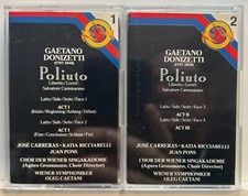 Gaetano Donizetti : Poliuto 2 Cassette Tape Set 1989 CBS  Rare  Very Good 