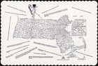 Vintage placemat THE PADDOCK Massachusetts map pictured Springfield Vermont — photo 2