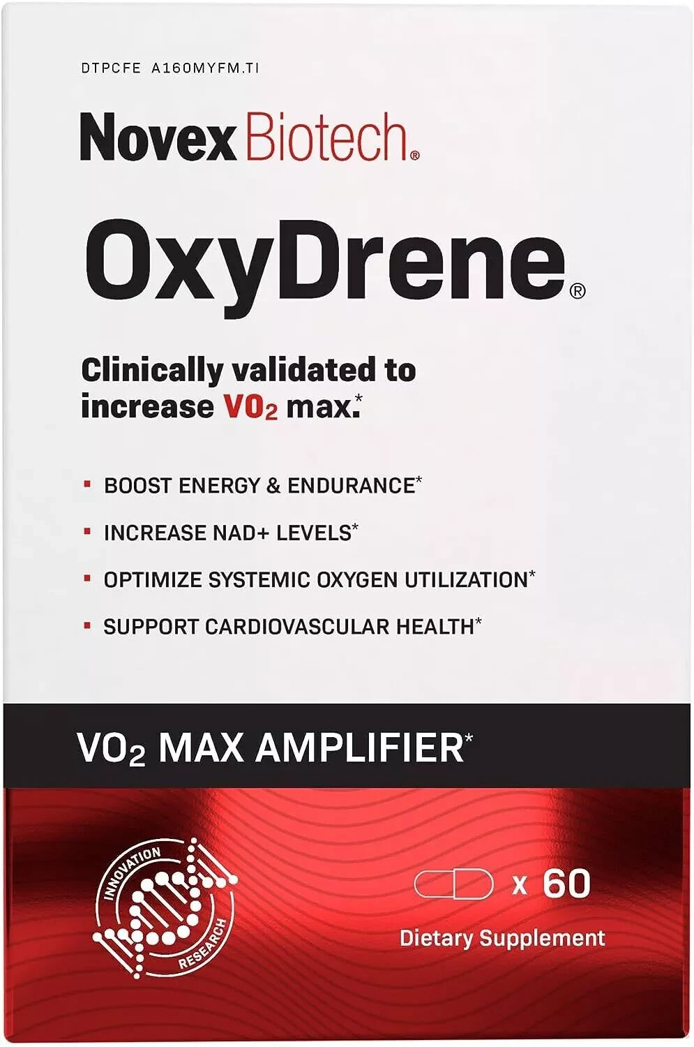 Novex Biotech OxyDrene Boost Energy Endurance Oxygen Enhancing Supplement 60 Cap