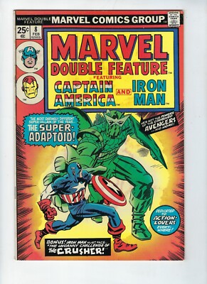Marvel Double Feature # 8 Captain America & Iron Man Feb 1975 VF