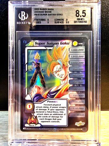 DBZ CCG DRAGON BALL Z SUPER SAIYAN GOKU LV1 M16 BABIDI MOVIE PROMO BGS 8.5 NM-MT