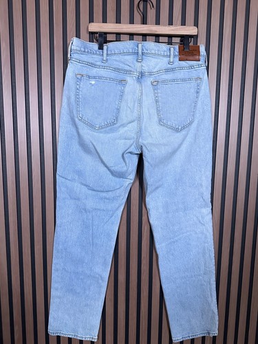 Abercrombie & Fitch Jeans 36 x 32 Mens Blue Light Wash Straight Vintage Stretch - Picture 2 of 9