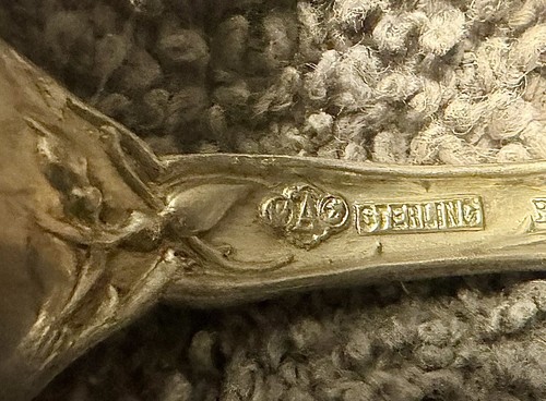🔥Vintage Sterling Silver Alvin Bridal Rose Coffee Spoon 22g HISTORIC ARTWORK! E - 第 9/9 張圖片