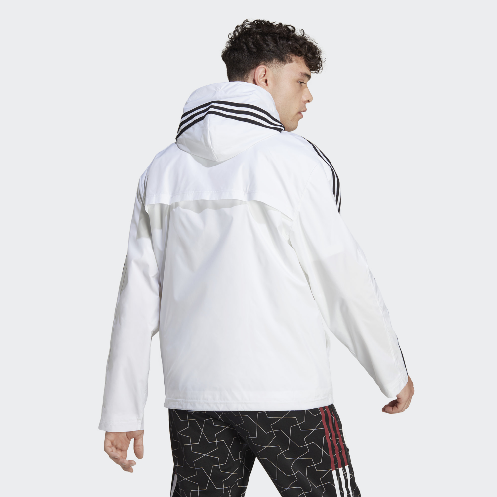 未使用 初期 OFF-WHITE STRIPED WINDBREAKER 白 S Adidas Men 3S Woven Hoodie Track Jacket Run White Windbreaker Top