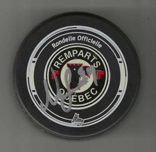 Nick Sorensen Signed Quebec Remparts Official Game Puck Anaheim Ducks