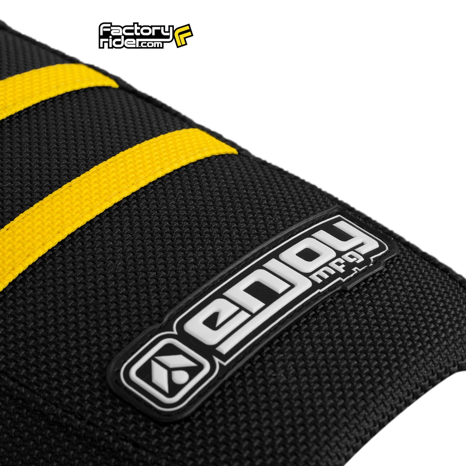 Pinza de cubierta de asiento Suzuki Jr 50 Jr50 2000-2007 costillas todo negro/amarillo #98 Foto 3 de 4