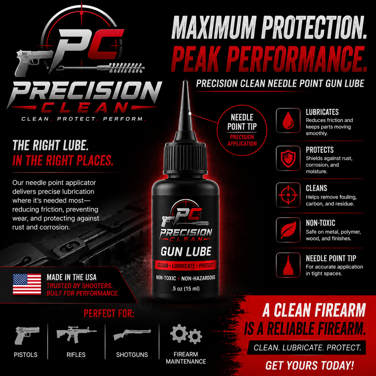 Gun Lubricant Needle Point(.5oz)