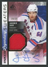 2021/22 UD SP Game Used Jaromir Jagr Inked Legendary Sweaters /35