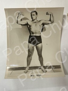 Jack Pesek 8x10 B&W World's Professional Pro Wrestler / The Nebraska Tiger Man