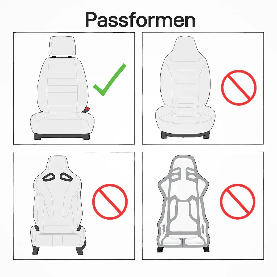 Fundas de asiento a juego para Seat Leon en negro-gris con bolsillo trasero Foto 3 de 4