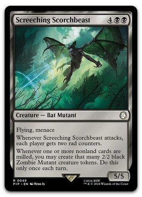 Screeching Scorchbeast #49 (NM) Fallout PIP Magic MTG
