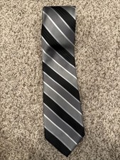 romario manzini Collection Grey Black White Neck Tie