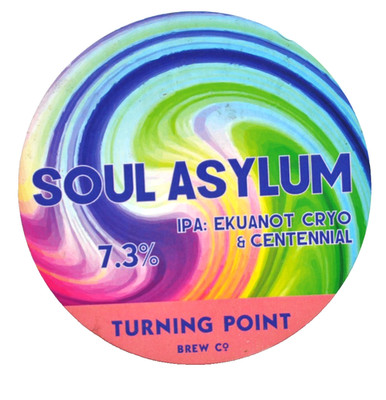 TURNING POINT BREW Co. ''SOUL ASYL'' IPA PUMP CLIP - foamex