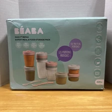 Beaba Stackable Clip Food Storage Jars Meal Set Storm 12 Piece