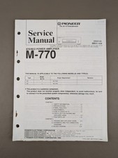 Pioneer M-770 Stereo Power Amplifier D-3298