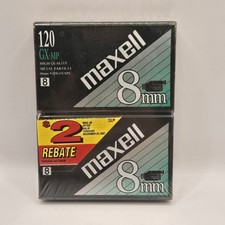 2 Pack Maxell 8mm GX-MP 8 120 Blank Camcorder Videotapes Tapes NEW SEALED