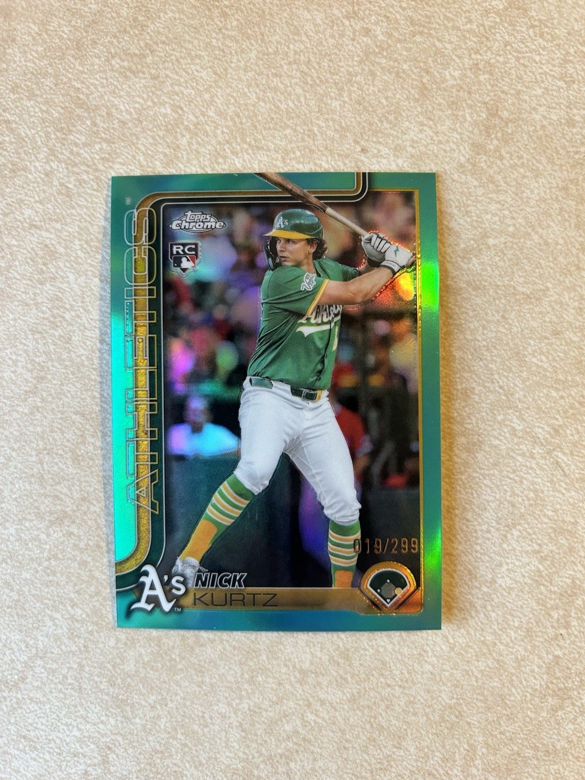 2025 Topps Chrome Update Series - Nick Kurtz #USC178 Teal Refractor /299 (RC)