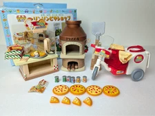 Sylvanian Families Calico Critters Ring Ring Pizza Shop Mi-11 Rare Vintage 1999