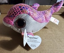 TY 37011 Sparkles Beanie Boo Buddy - 8" Sparkle Eyes NWT