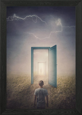 Deine Welt im Spiegel Gerahmtes Wandbild Poster Leinwanddruck Bild