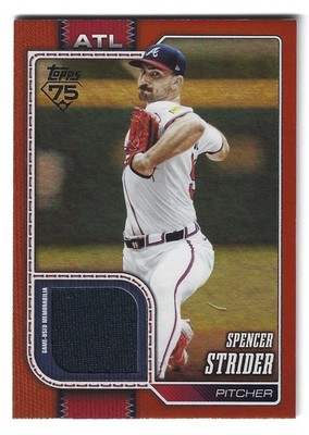 2026 Topps Series 1 Spencer Strider Real One Game-Used Relic Orange /25 #79