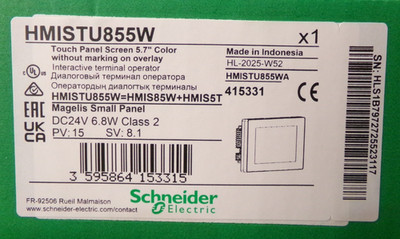 Schneider HMISTU85W Touch Panel Screen 5.7'' Color Without Marking on Overlay, S7