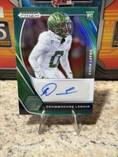 2021 Prizm Draft Picks Green Autograph Deommodore Lenoir #DPA-DLE Auto 49ers
