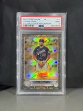 2022 Topps Gilded Josiah Gray Gold Etch Autograph Card PSA 9 Mint