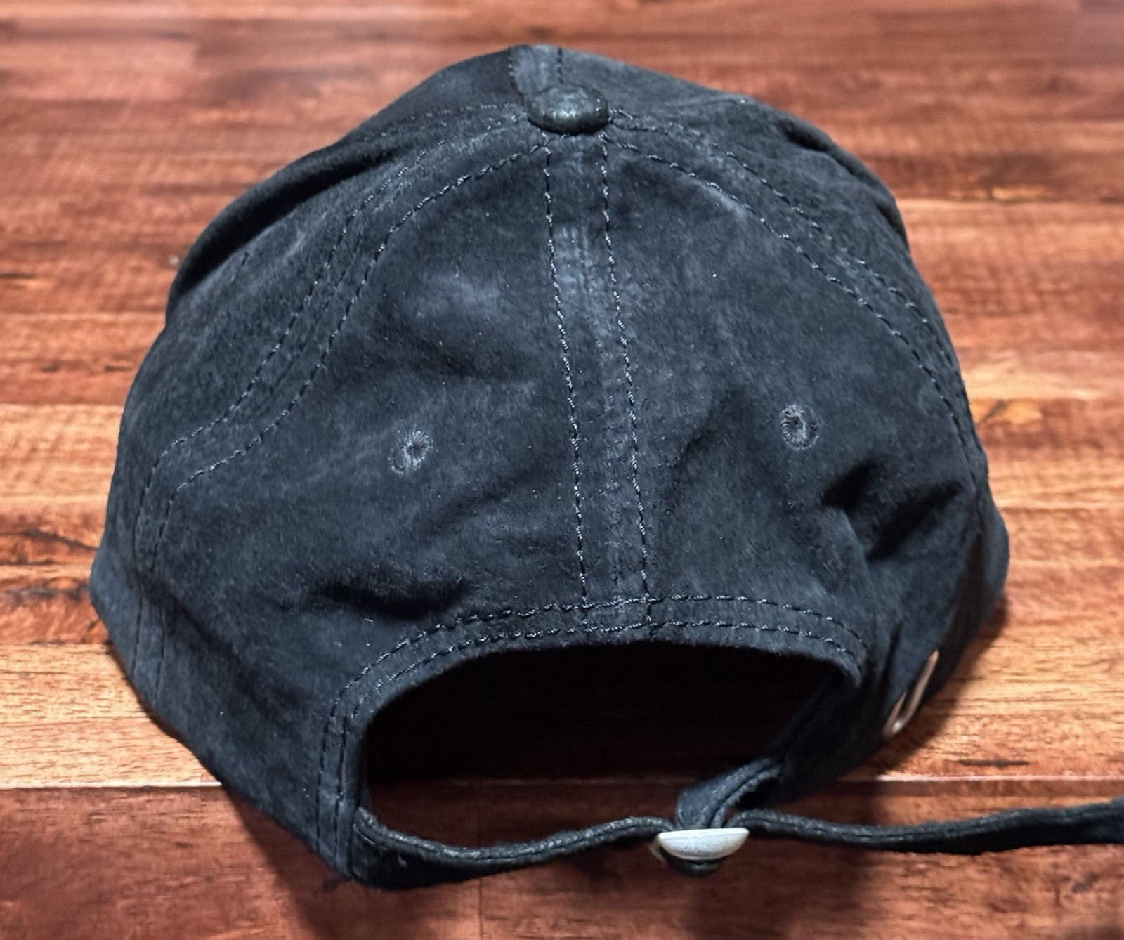 Harley Davidson Hat Adjustable Black  Leather  Cl… - image 3