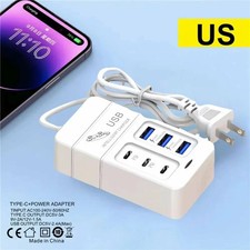 Desktop USB Charging Station for Multiple Devices   6 AC Port Wall Charger 30W