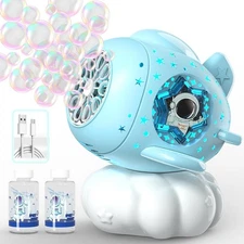 Bubble Machine - Maker for Kids with Larger Bubbles Design, USB-C... 