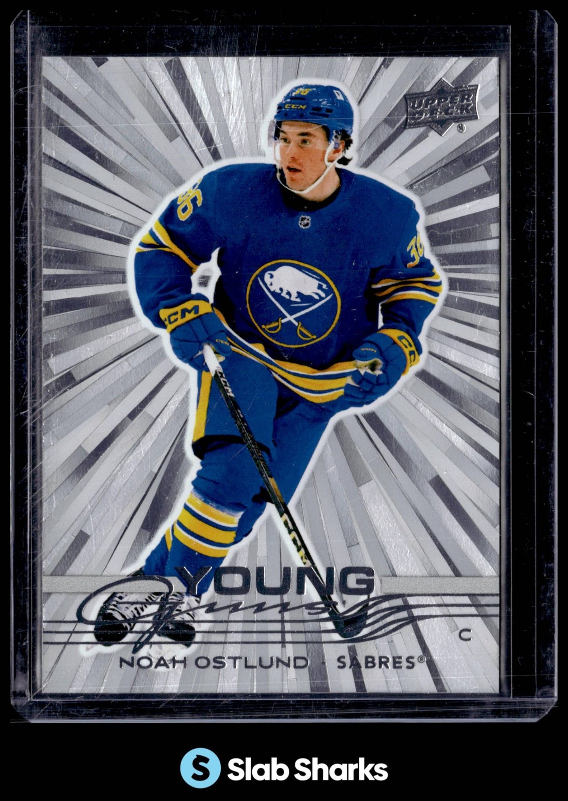 2025 UPPER DECK SERIES 1 #219 NOAH OSTLUND OUTBURST SILVER YOUNG GUNS RC ROOKIE