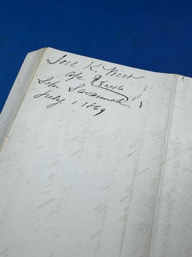 1869 Receipt Schooner Savannah, Capt. Joel K. West ~ Lumber, Services, Freight - Picture 15 of 15