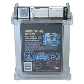 NES Wrecking Crew 3-Screw WATA 7.5 CIB Complete Black Box Graded Game