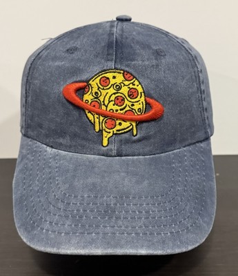 Melting Saturn Planet Adjustable Dad Hat Cap Blue Embroidered Cotton