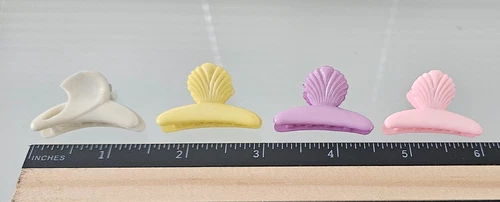 Vintage Barbie Doll Accessories HAIR CLIP 1.5'' YELLOW PINK PURPLE WHITE