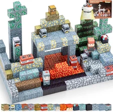 110PCS Mine Magnetic Blocks World Set, STEM Kids Toys, Montessori Building