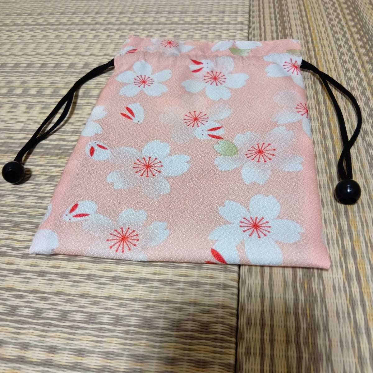 Japanese pattern reversible drawstring bag - image 1