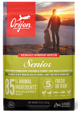 ORIJEN Senior Grain Free High Protein Dry Dog Food 13 lbs - Fresh Raw