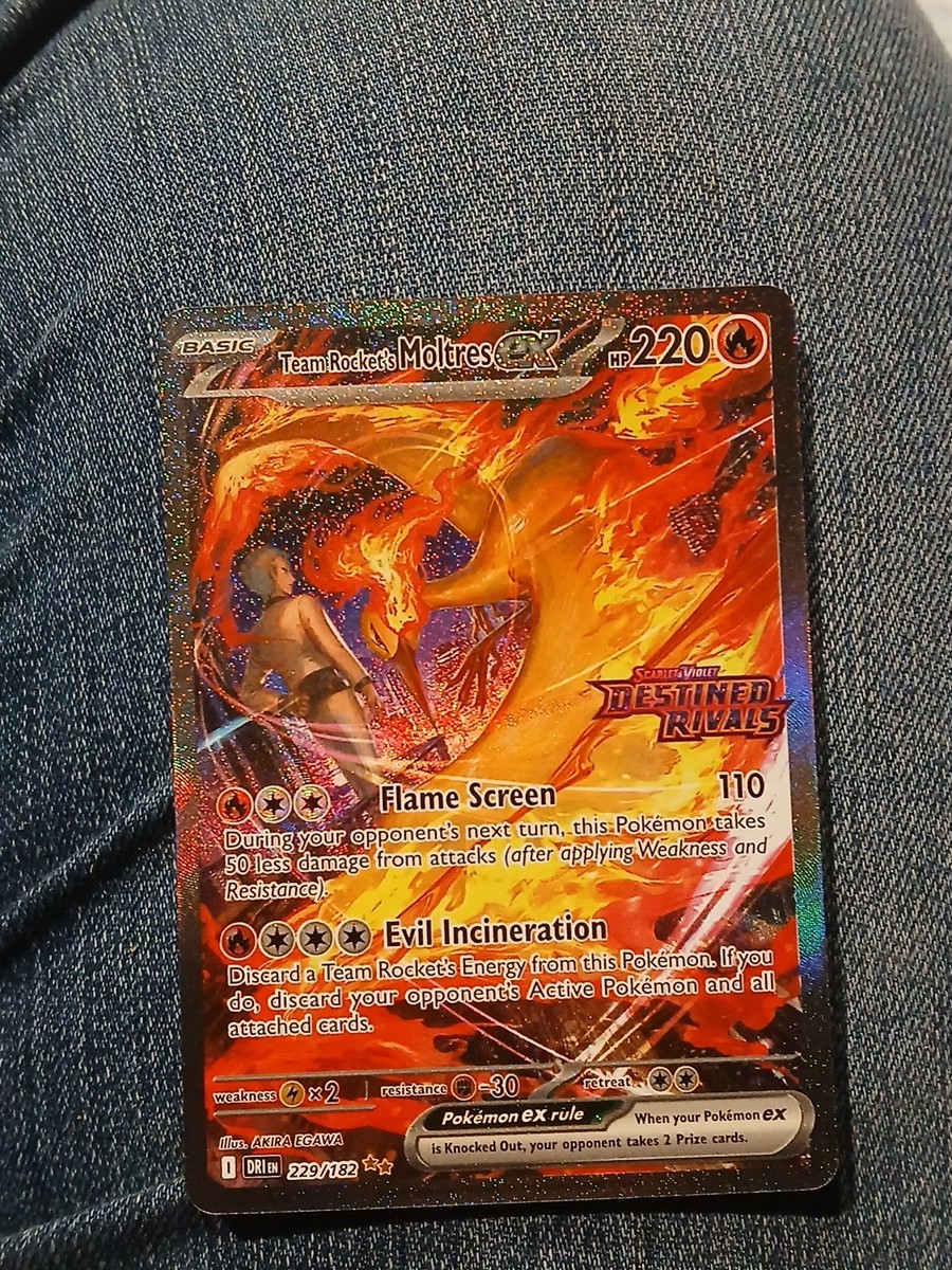 Team Rocket's Moltres EX 229/182 SIR Sv10: Destined Rivals Holo