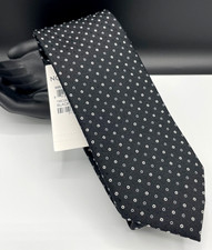 Nordstrom Men's 100 Silk Tie  Black  Polka Dot  NEW MSRP: 49.50