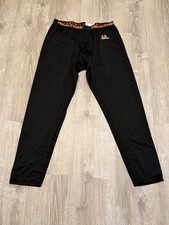 REALTREE Mens Leggings LARGE (36/38) Pants BLACK Base Layer Under Fleece Lined