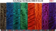 Absolutely Beautiful Stabilized Curly Quilted Mango 12x3 Blanks CMB2 #1 thru #8