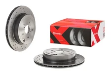 Brembo 09.A198.1X Xtra UV Coated Drilled PVT Brake Rotors - Rear Set