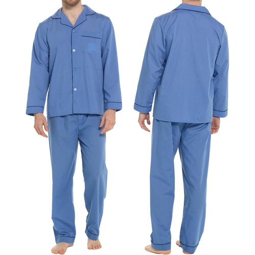 Mens Pyjamas Sets Classic Plain Pjs Nightwear Top Bottoms Lounge Pants Trousers - 第 12/20 張圖片