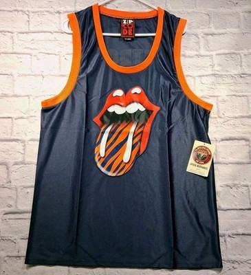 Rolling Stones 2015 Detroit Tigers Zip Code Tour Jersey Tank Size XL NEW NWT!