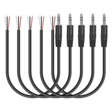 3.5Mm Male Plug to Bare Wire Stereo Audio Cable, 1/8" 3.5Mm TRS 3 Pole Plug Pigt