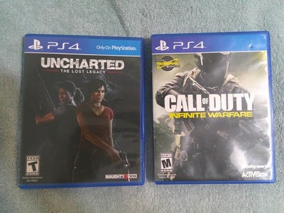 Sony (PS4) Video Game Lot of 2 / Uncharted, The L. L. / Call of Duty, I. W. *VG