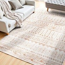 Modern Beige Area Rug 5x7 ft